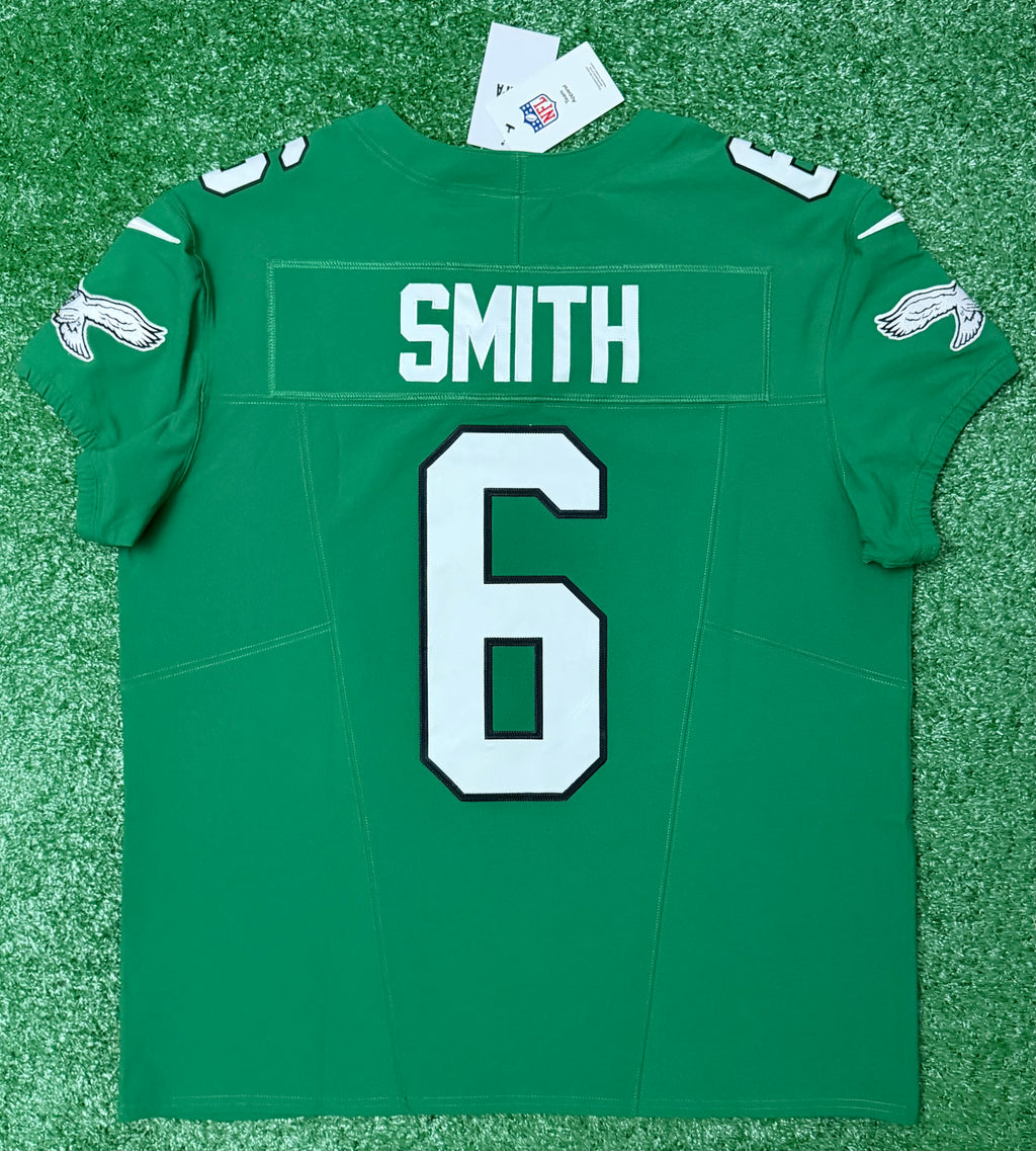 Devonta Smith Philadelphia Eagles Jersey #6 Nike Vapor F.U.S.E Elite Kelly Green 48 (XL) NFL