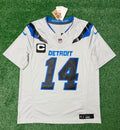 Amon Ra St Brown Detroit Lions Jersey #14 Nike Vapor FUSE Rivalry Gray Size (Large) NFL