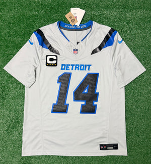 Amon Ra St Brown Detroit Lions Jersey #14 Nike Vapor FUSE Rivalry Gray Size (Large) NFL