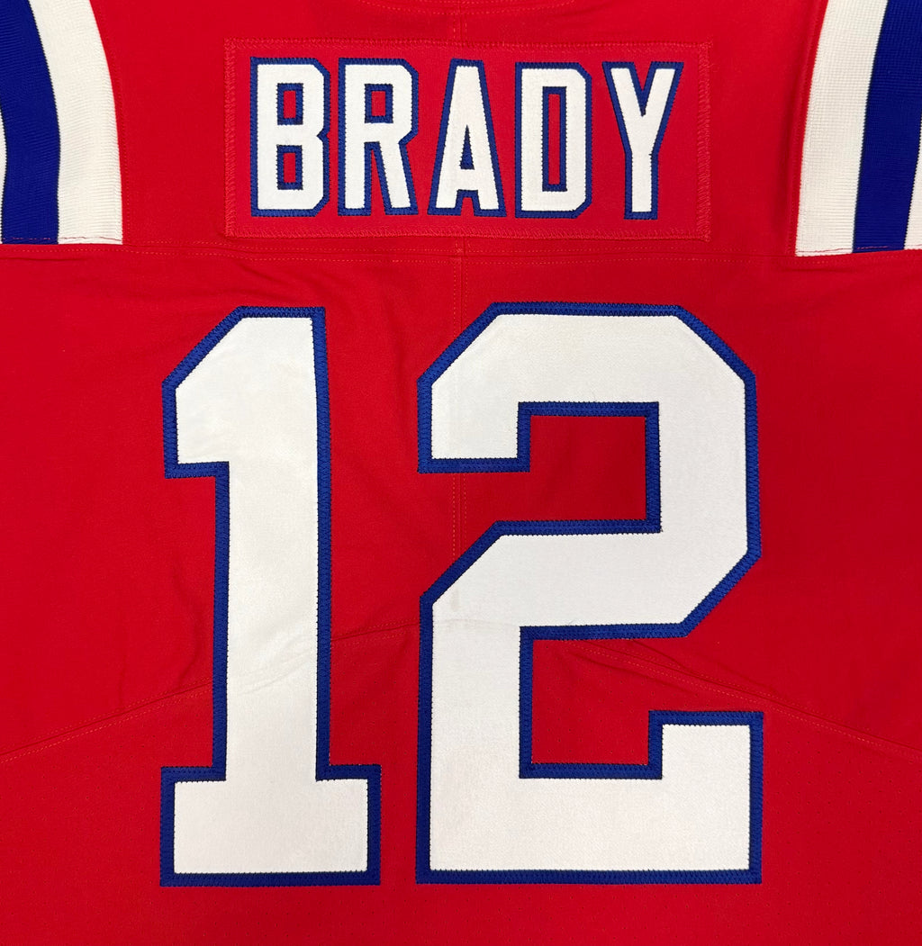 Tom Brady New England Patriots Jersey #12 Nike Vapor Elite Red Size 44 (L) NFL