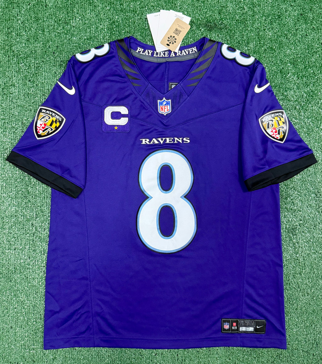 Lamar Jackson Baltimore Ravens Jersey #8 Nike Vapor FUSE Limited Purple Size (Medium) NFL