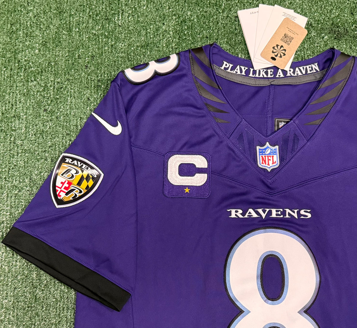 Lamar Jackson Baltimore Ravens Jersey #8 Nike Vapor FUSE Limited Purple Size (Medium) NFL