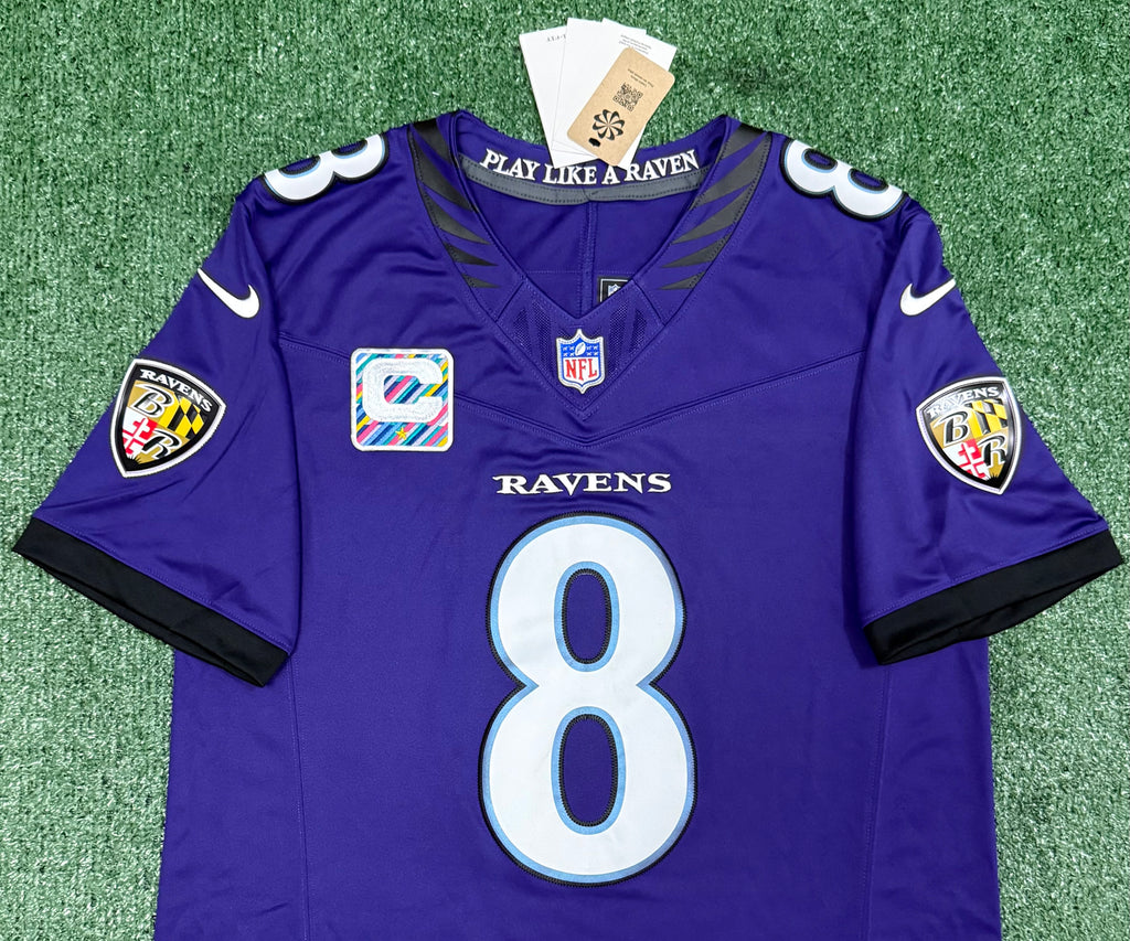 Lamar Jackson Baltimore Ravens Jersey #8 Nike Vapor FUSE Limited Purple Size (Medium) NFL