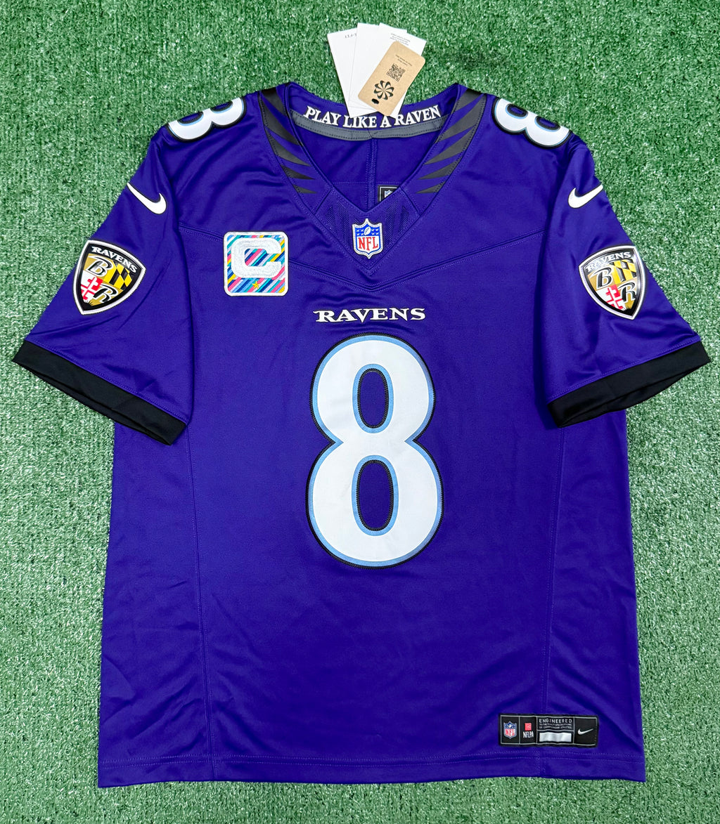 Lamar Jackson Baltimore Ravens Jersey #8 Nike Vapor FUSE Limited Purple Size (Medium) NFL