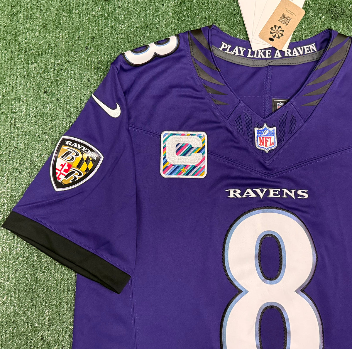 Lamar Jackson Baltimore Ravens Jersey #8 Nike Vapor FUSE Limited Purple Size (Medium) NFL