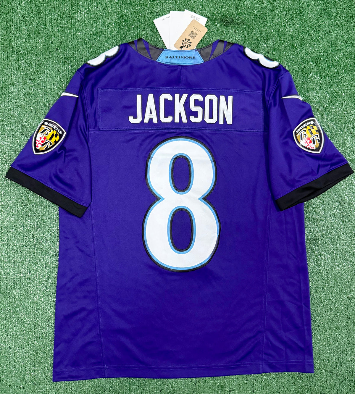 Lamar Jackson Baltimore Ravens Jersey #8 Nike Vapor FUSE Limited Purple Size (Medium) NFL