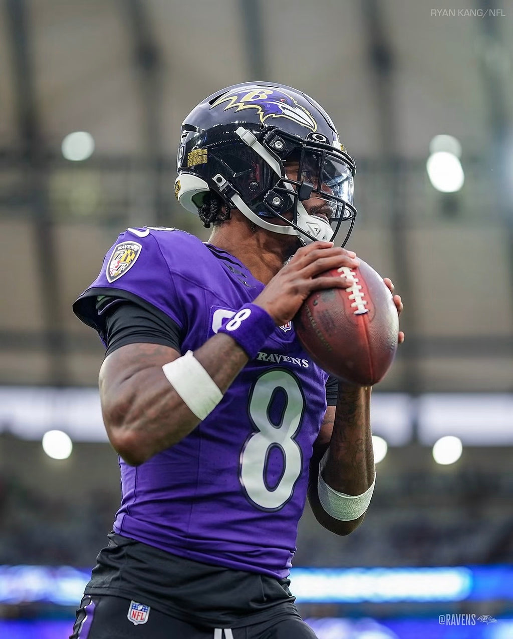 Lamar Jackson Baltimore Ravens Jersey #8 Nike Vapor FUSE Limited Purple Size (Medium) NFL