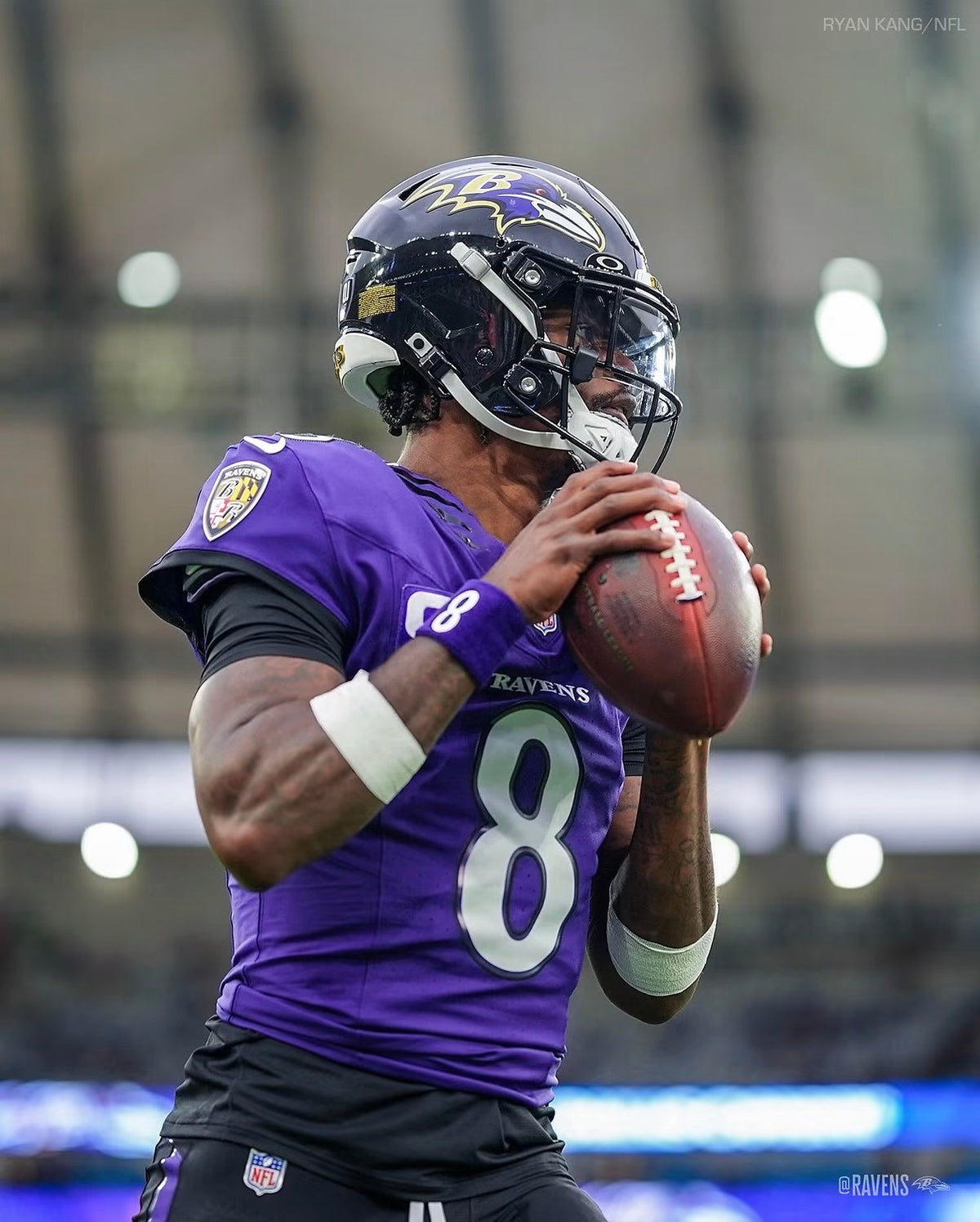 Lamar Jackson Baltimore Ravens Jersey #8 Nike Vapor FUSE Limited Purple Size (XL) NFL