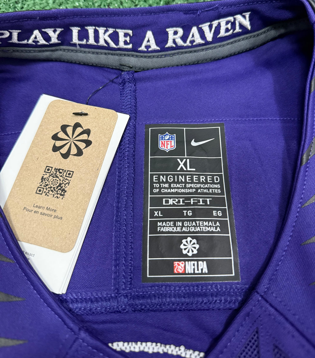 Lamar Jackson Baltimore Ravens Jersey #8 Nike Vapor FUSE Limited Purple Size (XL) NFL
