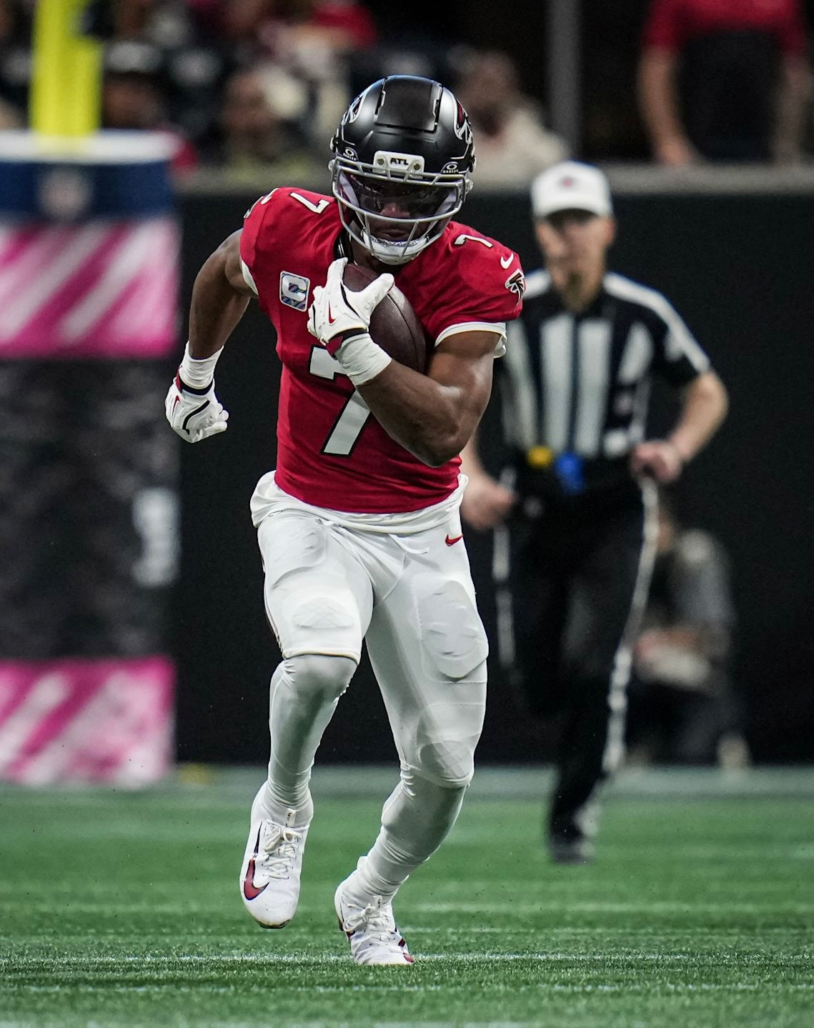 Bijan Robinson Atlanta Falcons Jersey #7 Nike Vapor FUSE Elite Red Size 40 (Medium) NFL