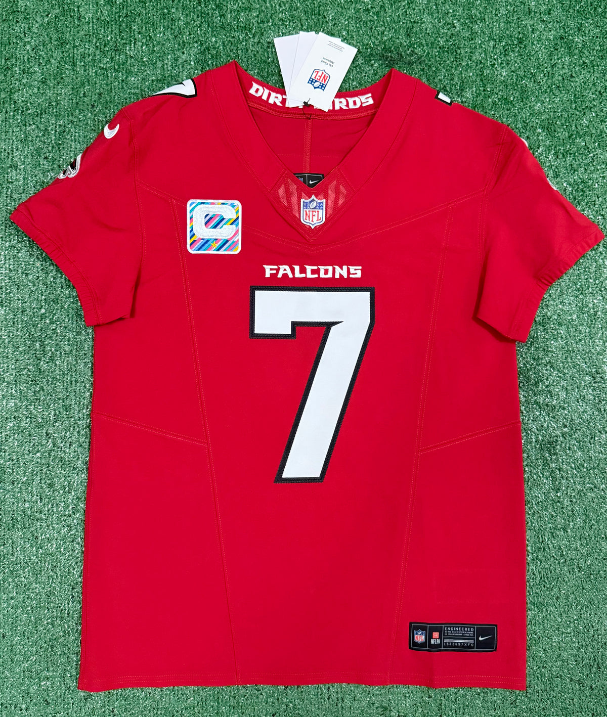 Bijan Robinson Atlanta Falcons Jersey #7 Nike Vapor FUSE Elite Red Size 40 (Medium) NFL