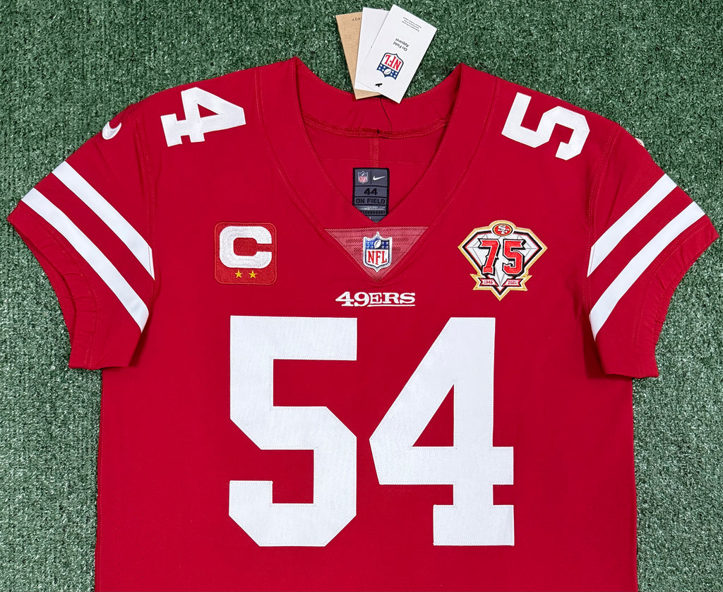 Fred Warner San Francisco 49ers Jersey #54 Nike Vapor Elite Red Size 44 (Large) NFL