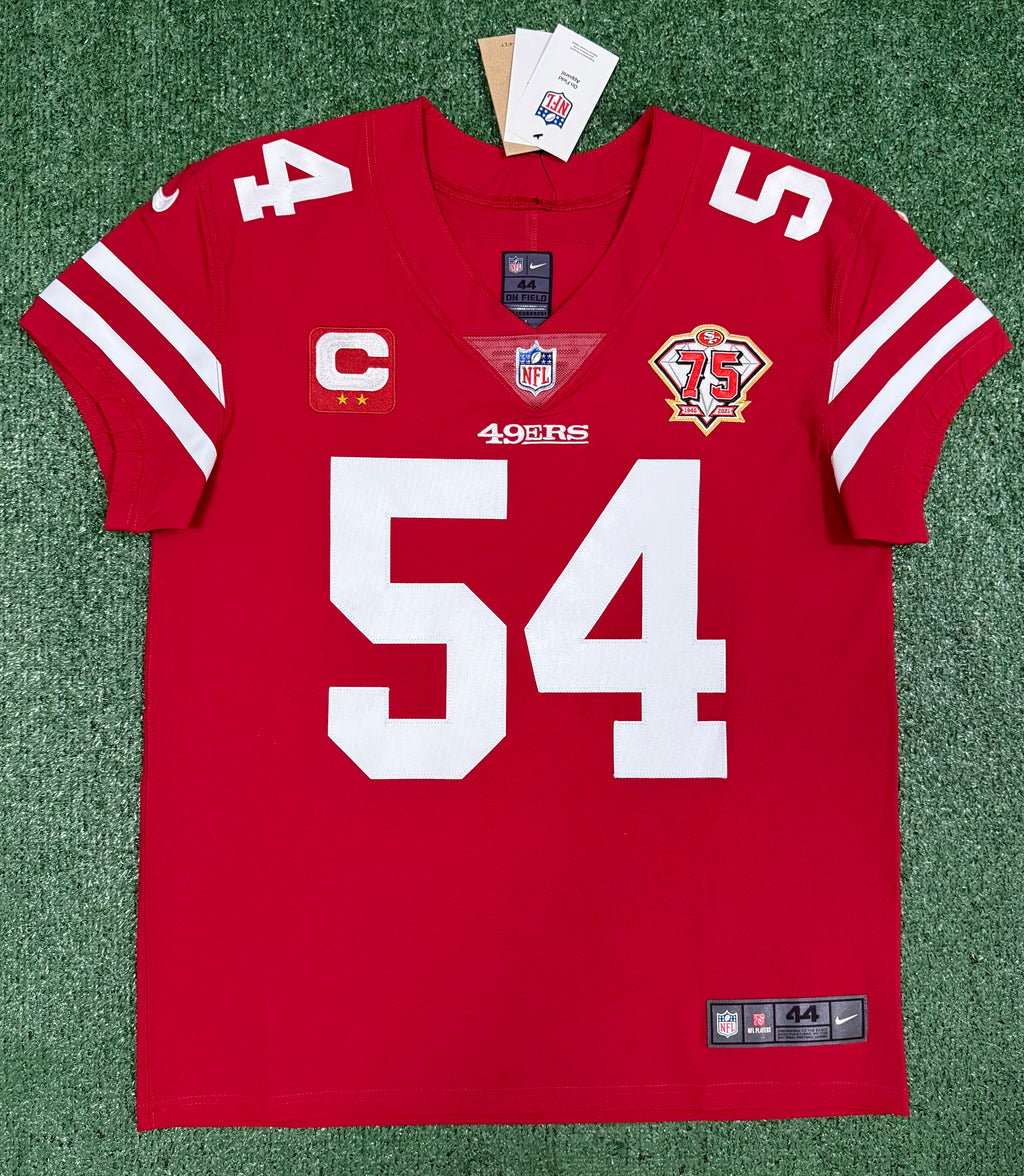 Fred Warner San Francisco 49ers Jersey #54 Nike Vapor Elite Red Size 44 (Large) NFL