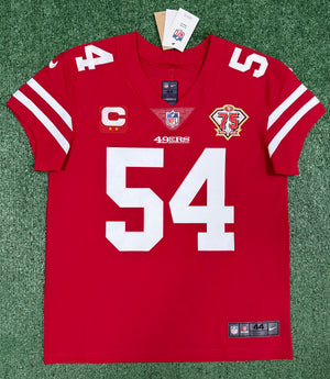 Fred Warner San Francisco 49ers Jersey #54 Nike Vapor Elite Red Size 44 (Large) NFL