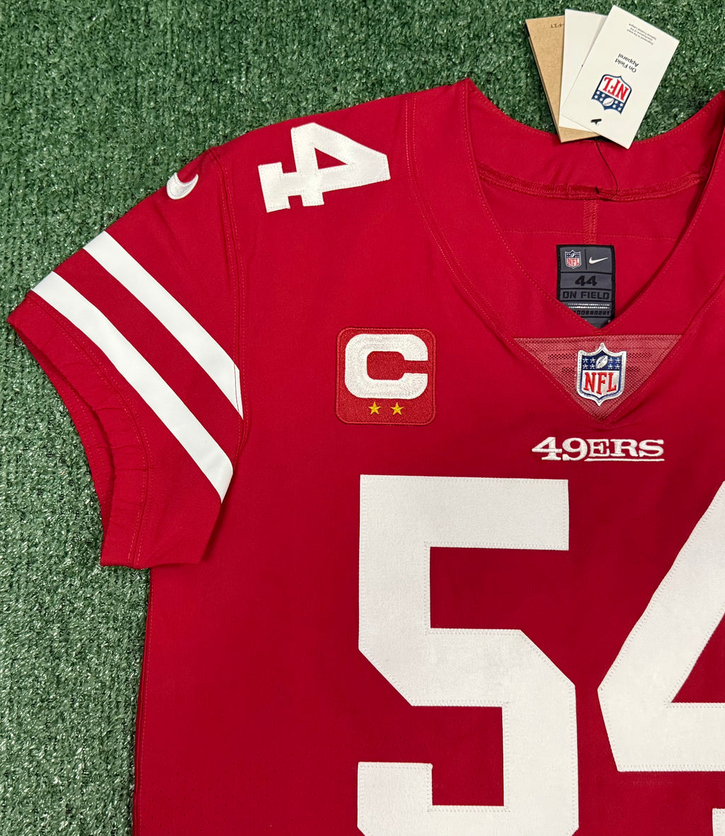 Fred Warner San Francisco 49ers Jersey #54 Nike Vapor Elite Red Size 44 (Large) NFL
