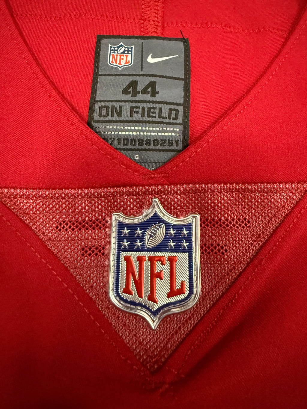 Fred Warner San Francisco 49ers Jersey #54 Nike Vapor Elite Red Size 44 (Large) NFL