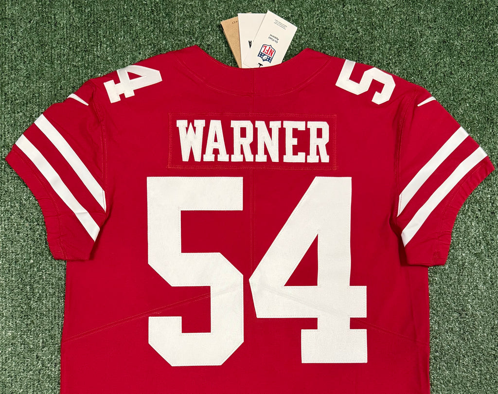 Fred Warner San Francisco 49ers Jersey #54 Nike Vapor Elite Red Size 44 (Large) NFL