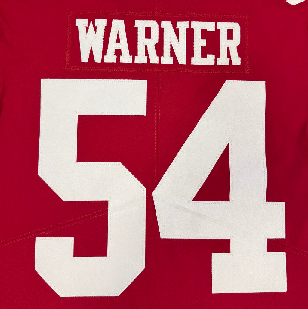 Fred Warner San Francisco 49ers Jersey #54 Nike Vapor Elite Red Size 44 (Large) NFL