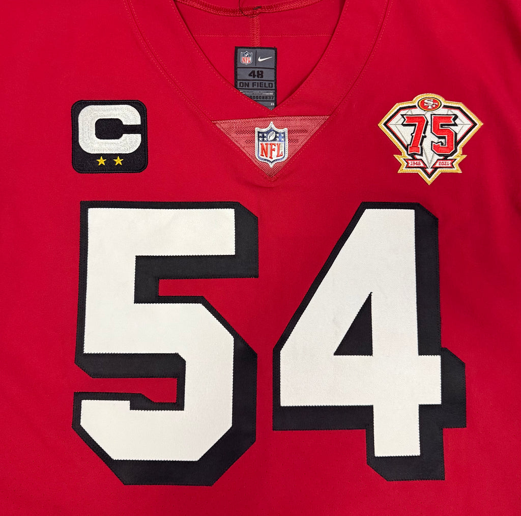 Fred Warner San Francisco 49ers Jersey #54 Nike Vapor Elite Red Size 48 (XL) NFL