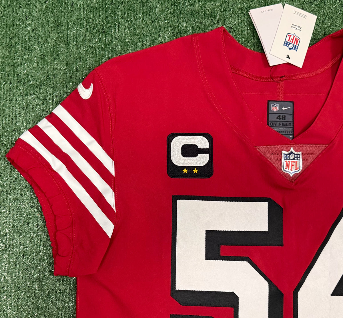 Fred Warner San Francisco 49ers Jersey #54 Nike Vapor Elite Red Size 48 (XL) NFL