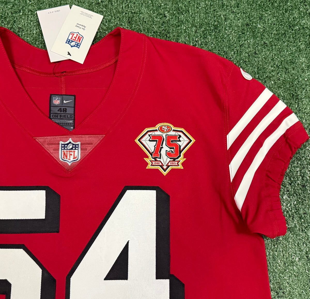 Fred Warner San Francisco 49ers Jersey #54 Nike Vapor Elite Red Size 48 (XL) NFL