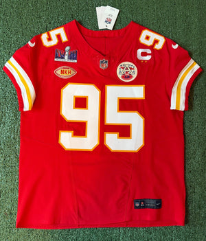Chris Jones Kansas City Chiefs Jersey #95 Nike Vapor Fuse Elite Red Size 48 (XL) NFL