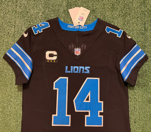 Amon Ra St Brown Detroit Lions Jersey #14 Nike Vapor FUSE Elite Black Size 40 (Medium) NFL
