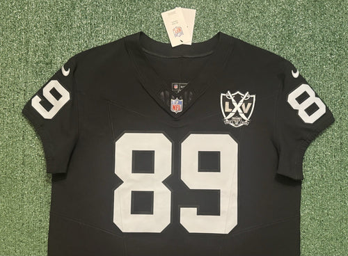 Brock Bowers Las Vegas Raiders Jersey #89 Nike Vapor Fuse Elite Black Size 48 (XL) NFL