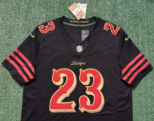 Christian McCaffrey San Francisco 49ers Jersey #23 Rivalry Limited Black Size (Large) NFL