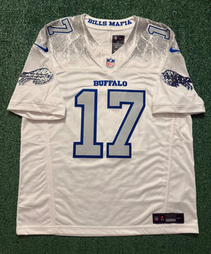 Josh Allen Buffalo Bills Jersey #17 Nike Vapor Fuse Limited Rivalry White Size L NFL