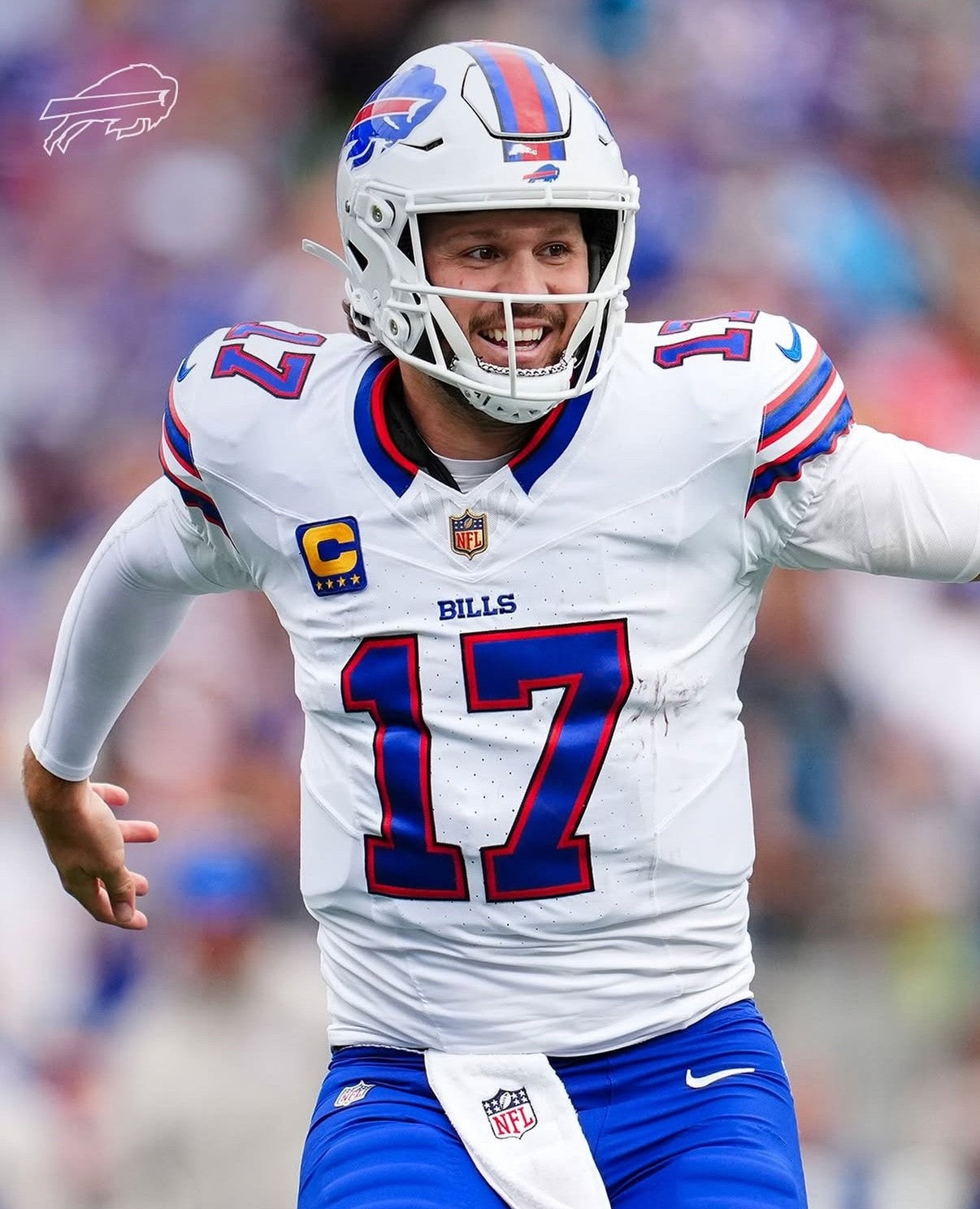 Josh Allen Buffalo Bills Jersey #17 Nike Vapor Fuse Elite White Size 48 (XL) NFL