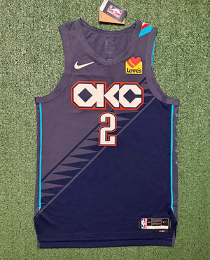 Shai Gilgeous-Alexander Oklahoma City Thunder Jersey #2 Nike ADV Authentic Blue Size 44 (M) NBA