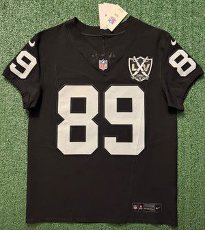 Brock Bowers Las Vegas Raiders Jersey #89 Nike Vapor Fuse Elite Black Size 40 (M) NFL
