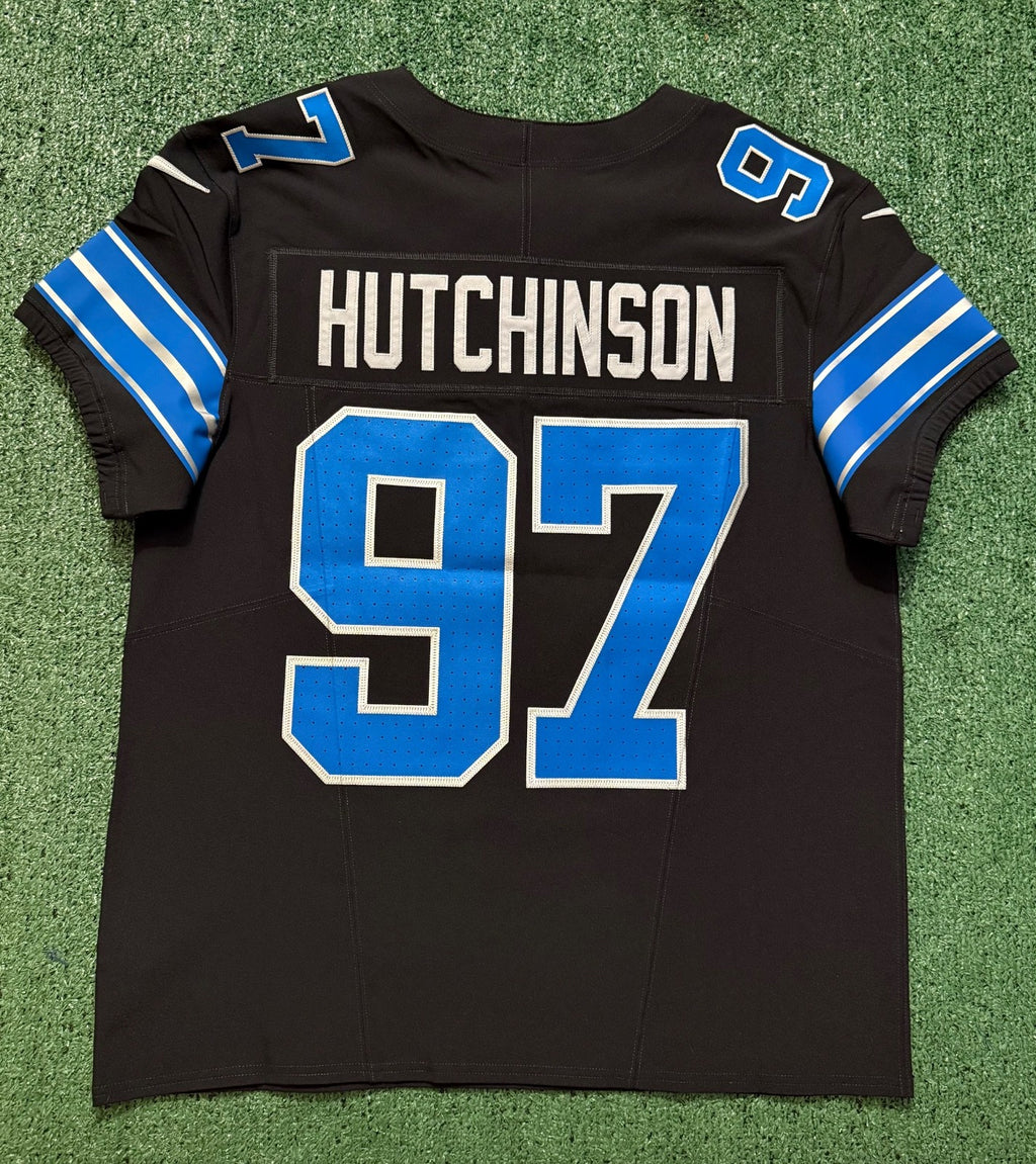 Aidan Hutchinson Detroit Lions Jersey #97 Nike Vapor FUSE Elite black size 44 (Large) NFL
