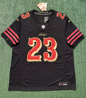 Christian McCaffrey San Francisco 49ers Jersey #23 Rivalry Limited Black Size (Large) NFL