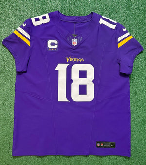 Justin Jefferson Minnesota Vikings Jersey #18 Nike Vapor FUSE Elite Purple Size 48 (XL) NFL