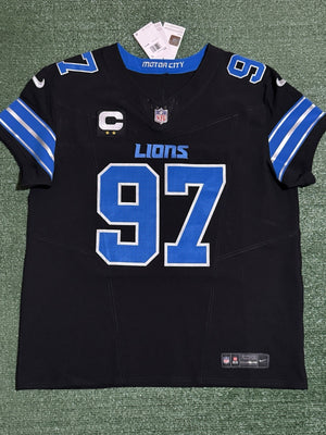Aidan Hutchinson Detroit Lions Jersey #97 Nike Vapor FUSE Elite Black size 48 (XL) NFL