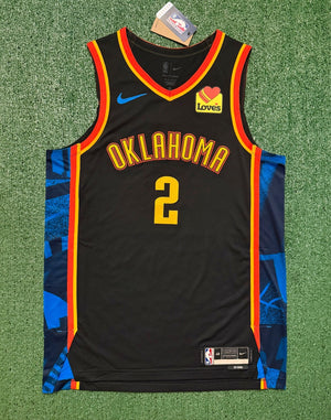 Shai Gilgeous-Alexander Oklahoma City Thunder Jersey #2 Nike ADV Authentic Black Size 48 (L) NBA