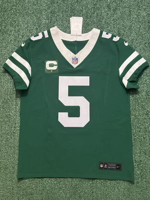 Garrett Wilson New York Jets Jersey #5 Nike Vapor Fuse Elite Green Size 40 (M) NFL