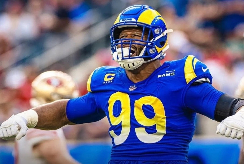 Aaron Donald Los Angeles Rams Jersey #99 Nike Vapor Limited Blue Size (XL) NFL