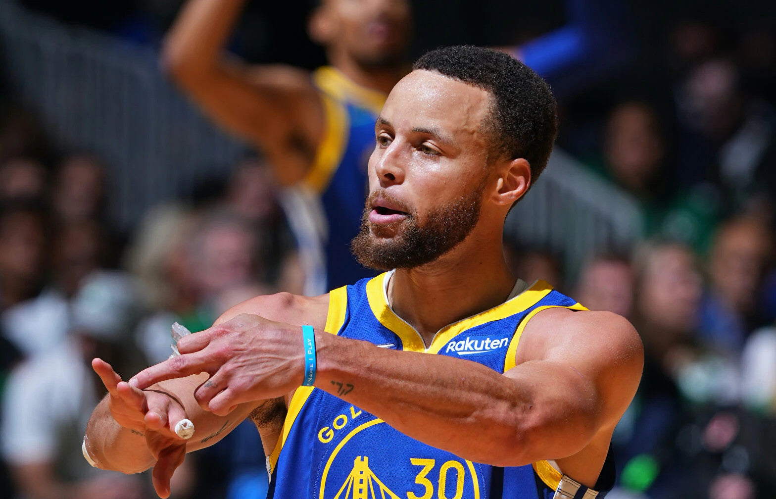Steph Curry Golden State Warriors Jersey #30 Nike ADV Authentic Blue Size 48 (L) NBA