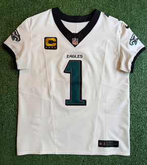 Jalen Hurts Philadelphia Eagles Jersey #1 Nike Vapor FUSE Elite White size 44 (Large) NFL