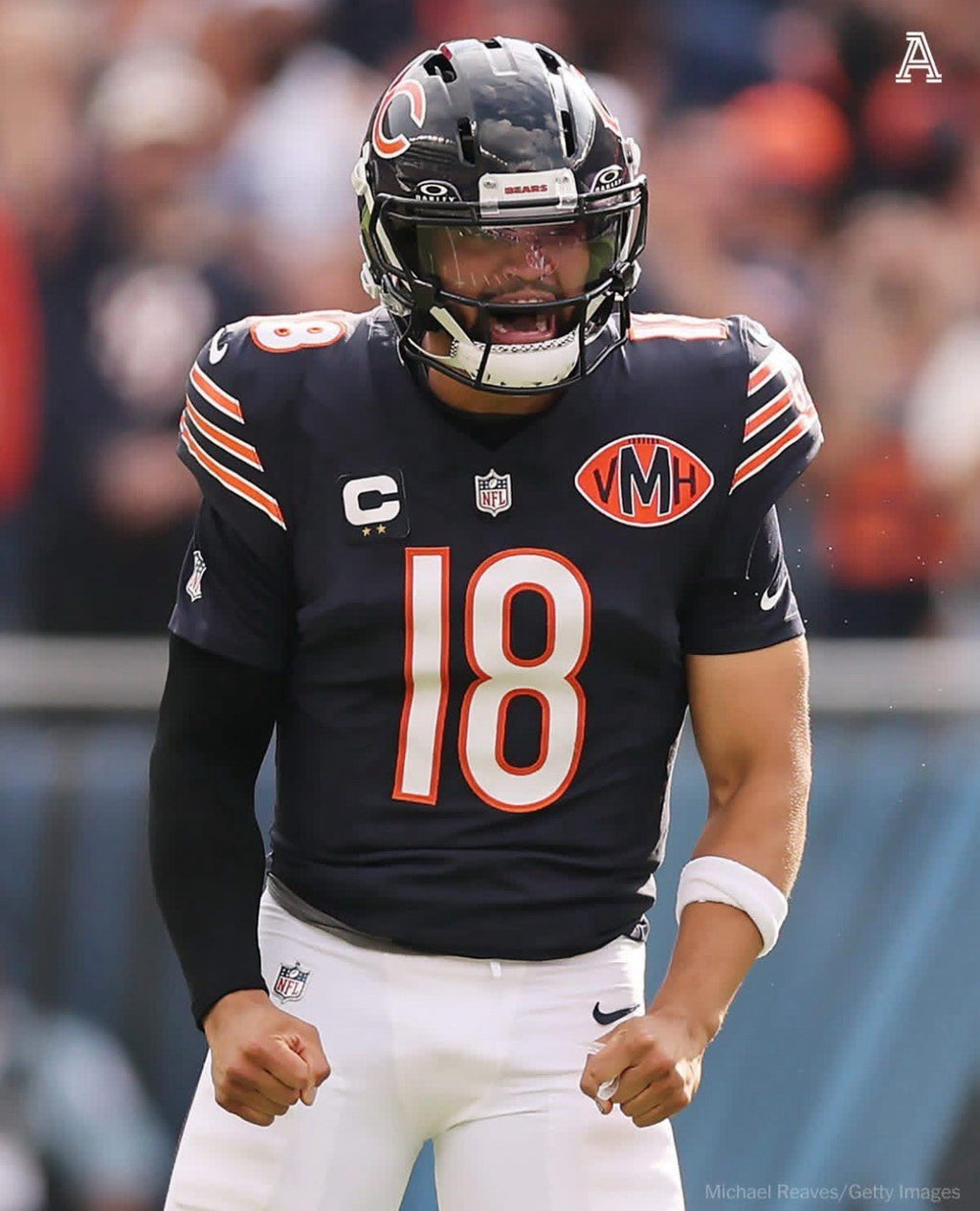 Caleb Williams Chicago Bears Jersey #18 Nike Vapor FUSE Elite Navy Size 48 (XL) NFL