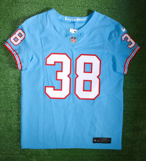 L'Jarius Sneed Tennessee Titans Jersey #38 Nike Vapor Fuse Elite Blue Size 44 (L) NFL