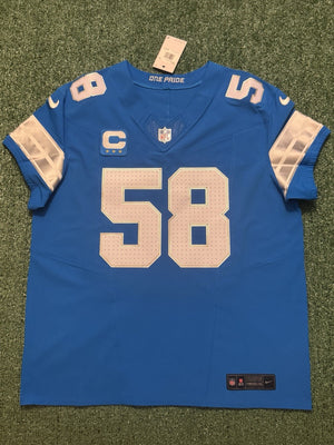 Penei Sewell Detroit Lions Jersey #58 Nike Vapor FUSE Elite Blue 48 (XL) NFL