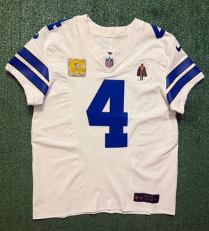 Dak Prescott Dallas Cowboys Jersey #4 Nike Vapor FUSE Elite White Size 44 (Large) NFL