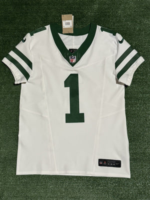 Sauce Gardner New York Jets Jersey #1 Nike Vapor Fuse Elite White Size 40 (M) NFL