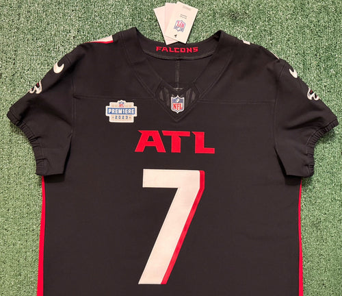 Bijan Robinson Atlanta Falcons Jersey #7 Nike Vapor FUSE Elite Black Size 44 (Large) NFL