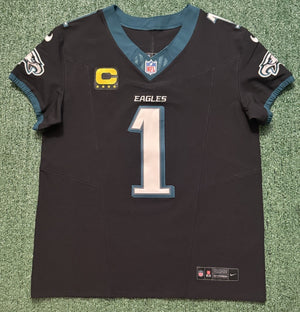 Jalen Hurts Philadelphia Eagles Jersey #1 Nike Vapor FUSE Elite Black size 44 (Large) NFL