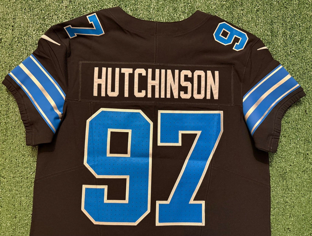 Aidan Hutchinson Detroit Lions Jersey #97 Nike Vapor FUSE Elite black size 40 (Medium) NFL